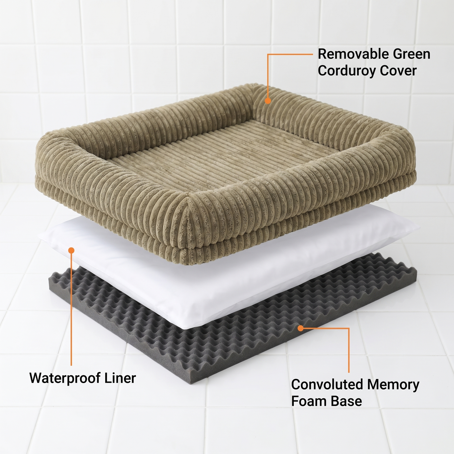 The Bark Crew Orthopedic pet Bed