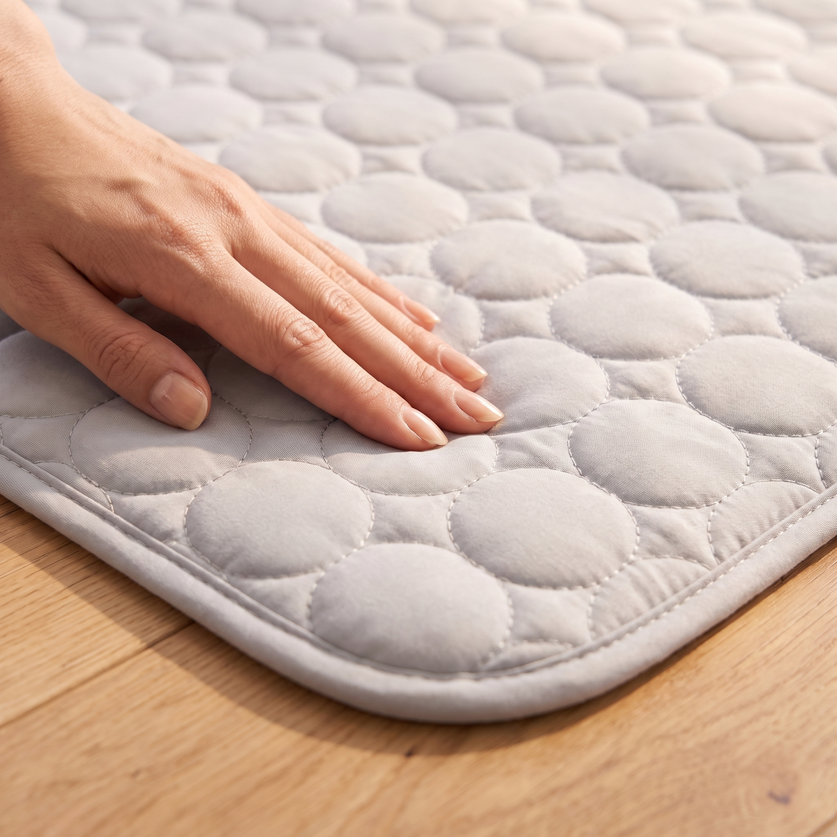 Close-up of the CoolSpot's quilted fabric